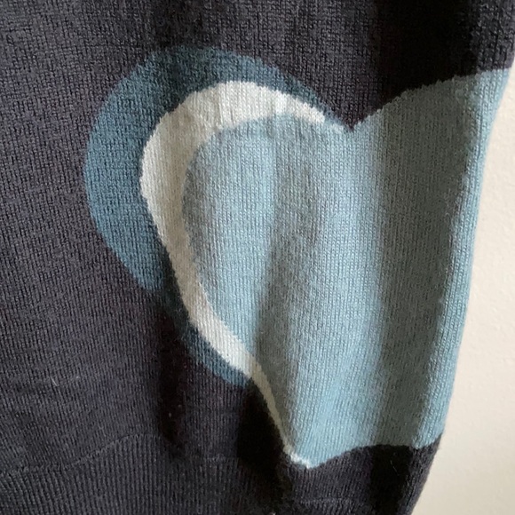 Short-Sleeved Blue Jacob Sweater With Blue Heart, Size M - Picture 3 of 13